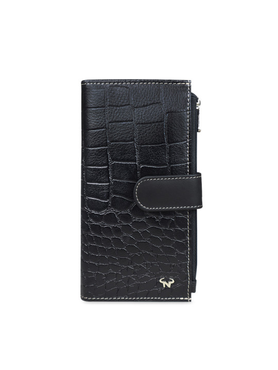 CALFNERO Black Textured Clutch