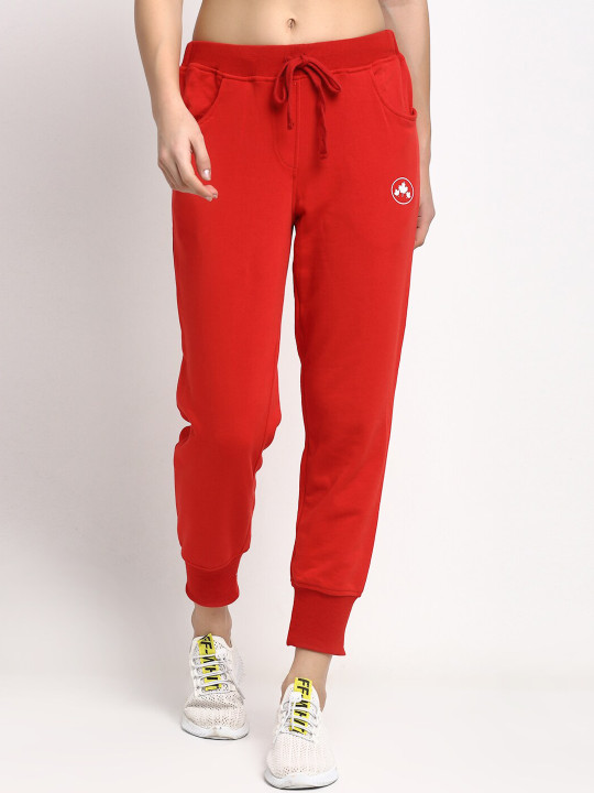Rute Women Red Solid Joggers