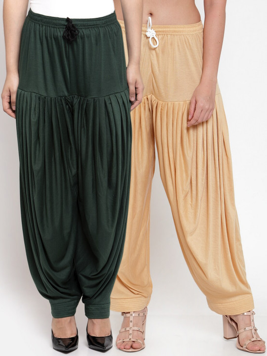 Women Pack Of 2 Solid Loose-Fit Patialas