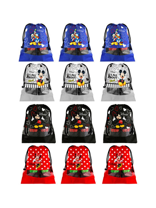 Kuber Industries Set Of 12 Disney Printed Dust-Proof Shoe Organisers