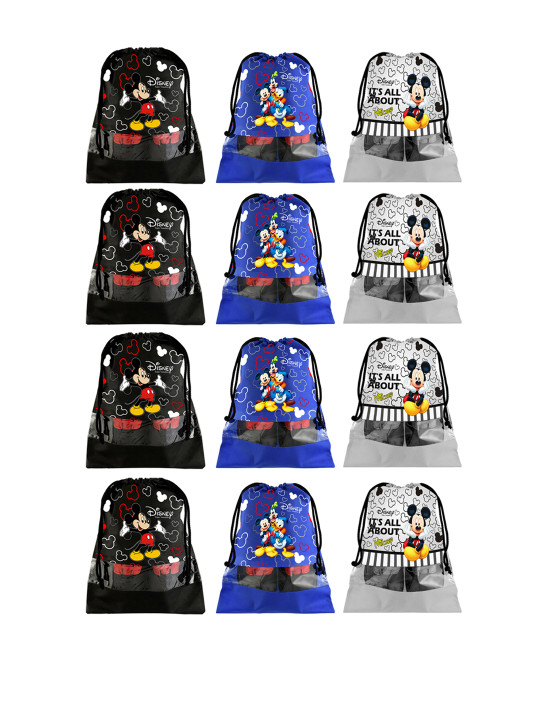 Kuber Industries Set Of 12 Disney Printed Dust-Proof Shoe Organisers