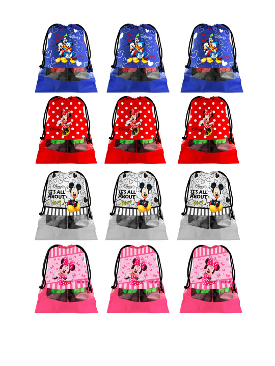 Kuber Industries Set Of 12 Disney Printed Dust-Proof Shoe Organisers