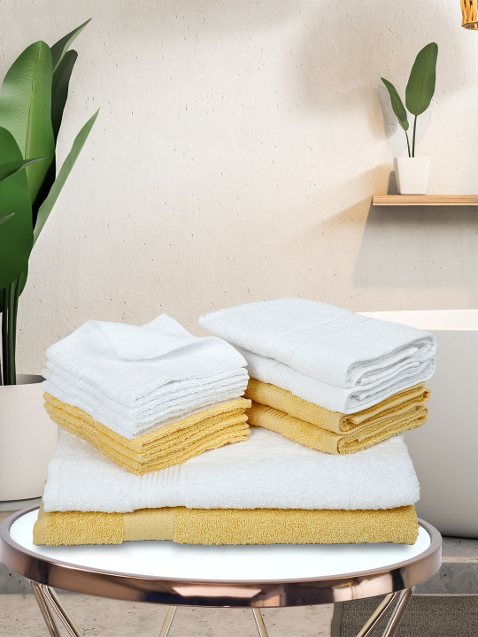 KOPA Set Of 14 Solid Cotton 380 GSM Towel Set
