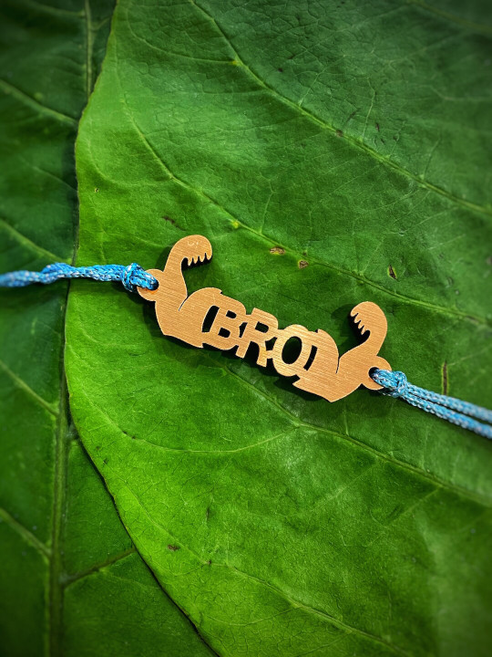Digital Dress Room FMen Gold Funky Slogan Mauli Thread Rakhi
