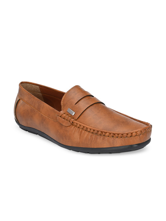 men tan loafers