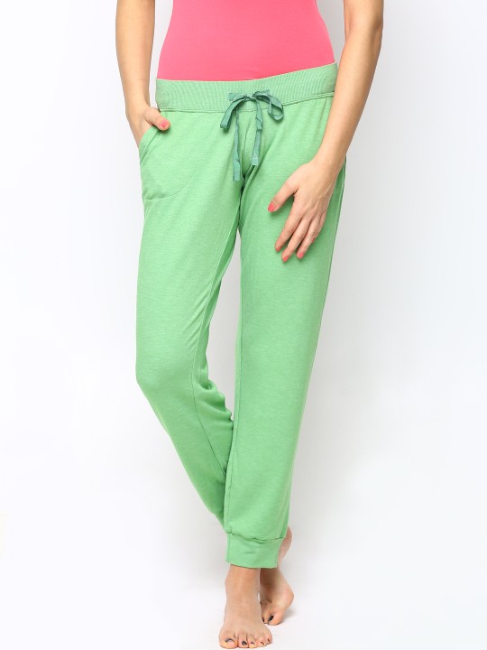 Women Green Lounge Pants 13A3TRCK301DI M