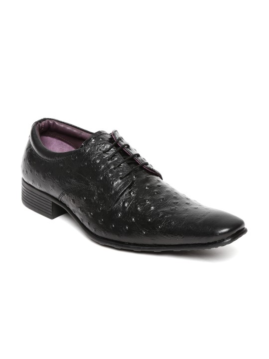 Men Black Leather Semiformal Shoes 7