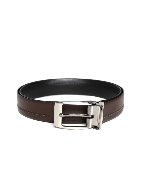 Men Black & Brown Reversible Leather Belt