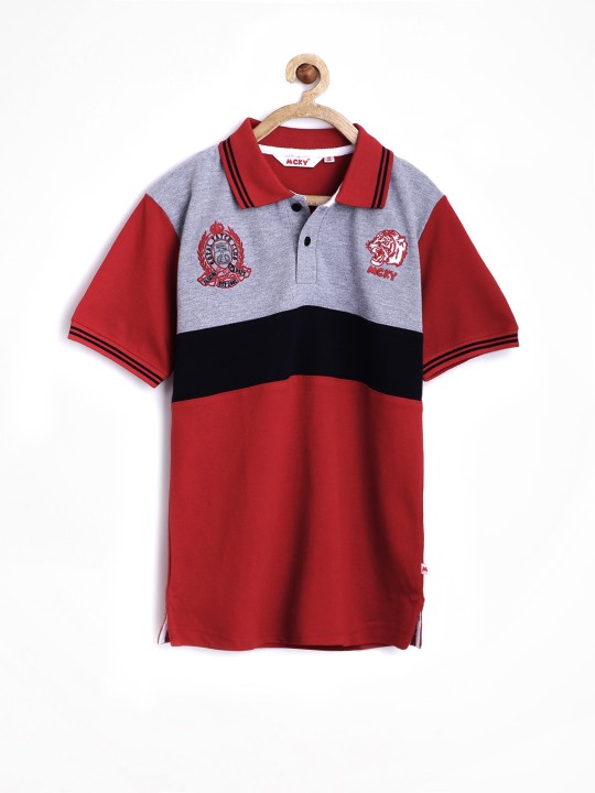 Boys Red Polo T-shirt 9-10Y