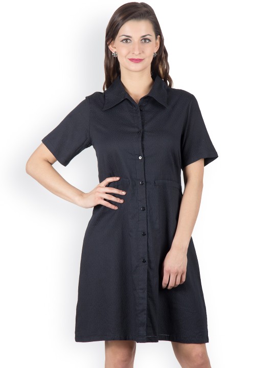 Black Shirt Dress S