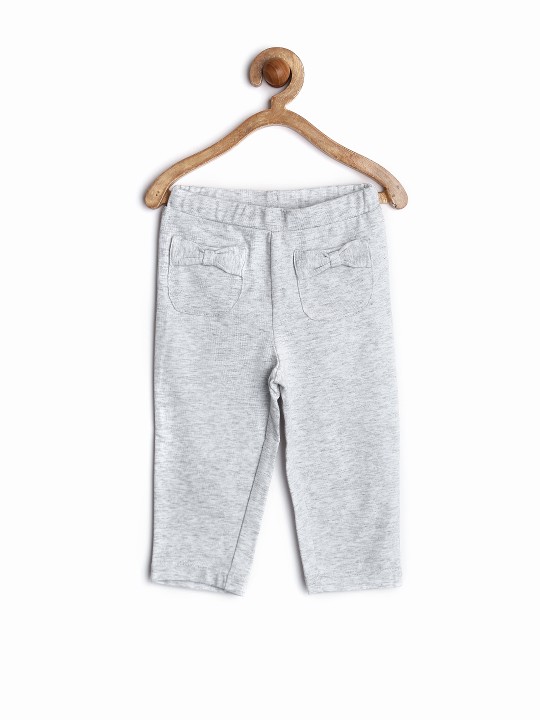 Baby Girls Grey Melange Lounge Pants 3-6M
