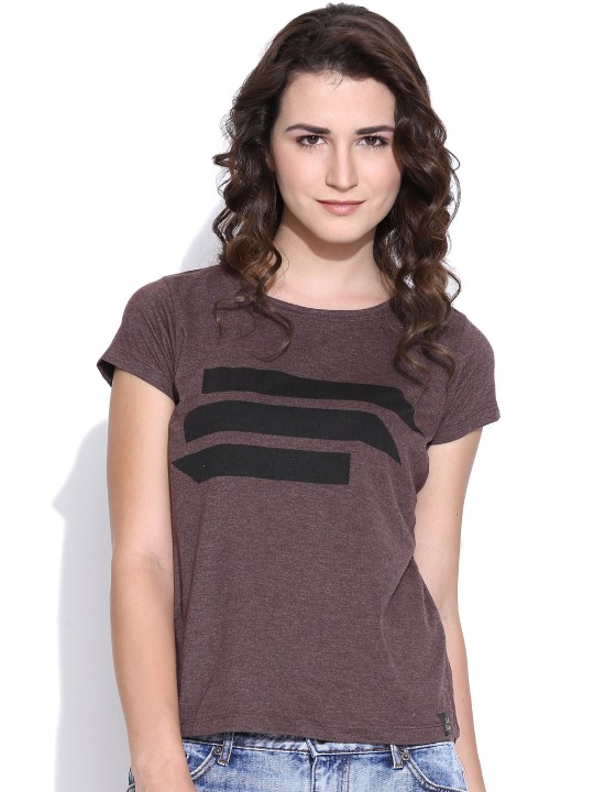 Burgundy Printed T-shirt XS