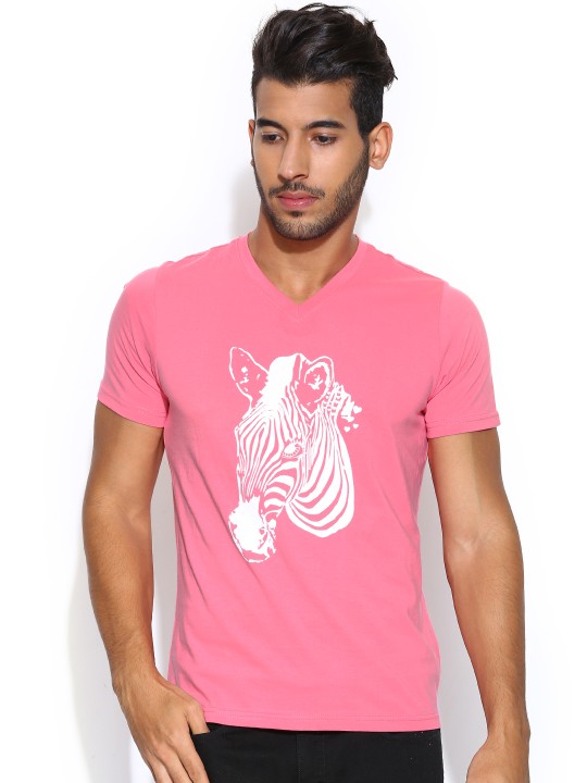 Pink Horse Print T-shirt S