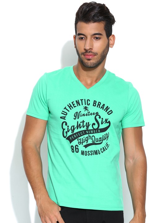 Green Printed T-shirt S