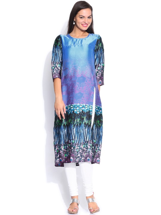 Artisanal Puree by Blue Printed Kurta S