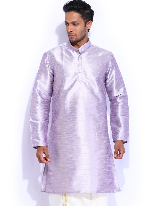 Lavender Silk Kurta S
