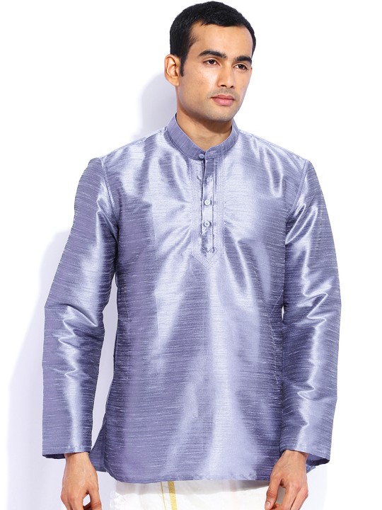 Lavender Silk Short Kurta S