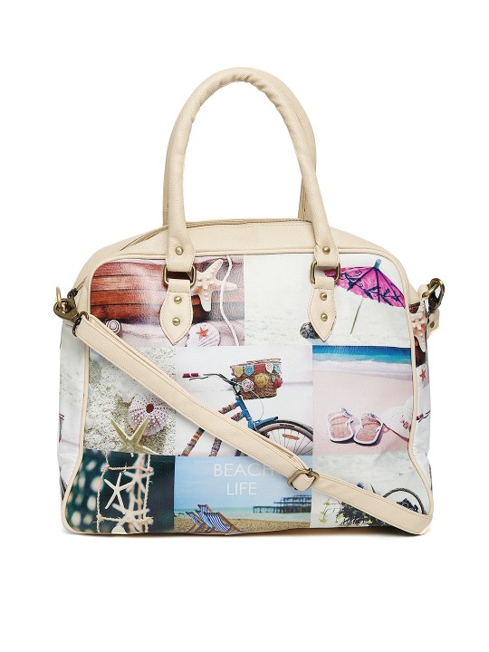 Multicoloured Printed Oversized Shoulder Bag
