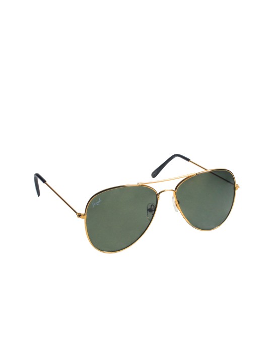 Unisex Aviator Sunglasses W123_GOLD_GRN