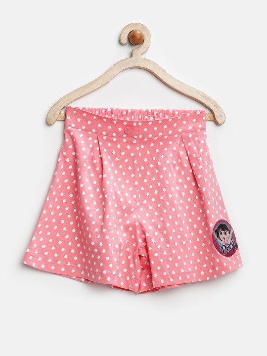 by Kids Ville Girls Pink Printed Shorts 2-3Y