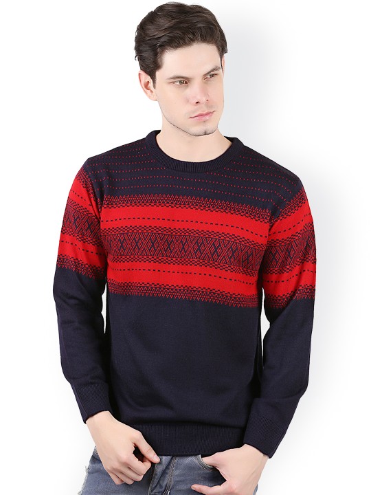 by Cotton County Navy & Red Sweater M