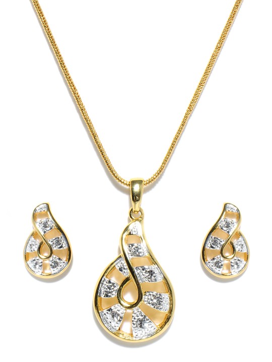 Gold Plated Earring & Pendant Set