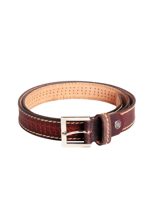 Men Brown Leather Belt 30
