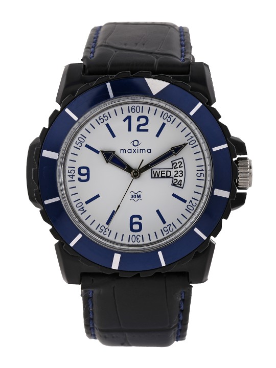 Maxima Men White Dial Watch 29772LPGW