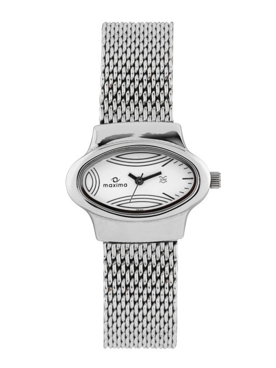 Maxima Women White Dial Watch