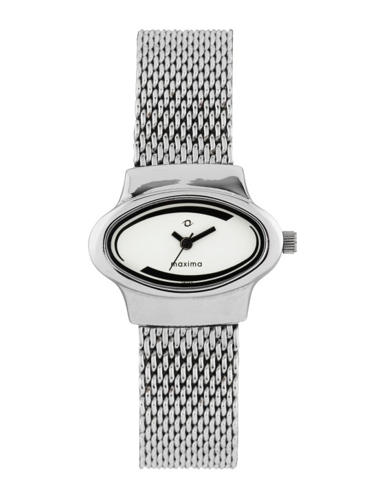 Maxima Women White Dial Watch