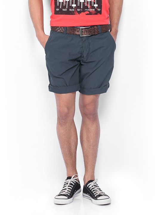 Men Grey Shorts 28