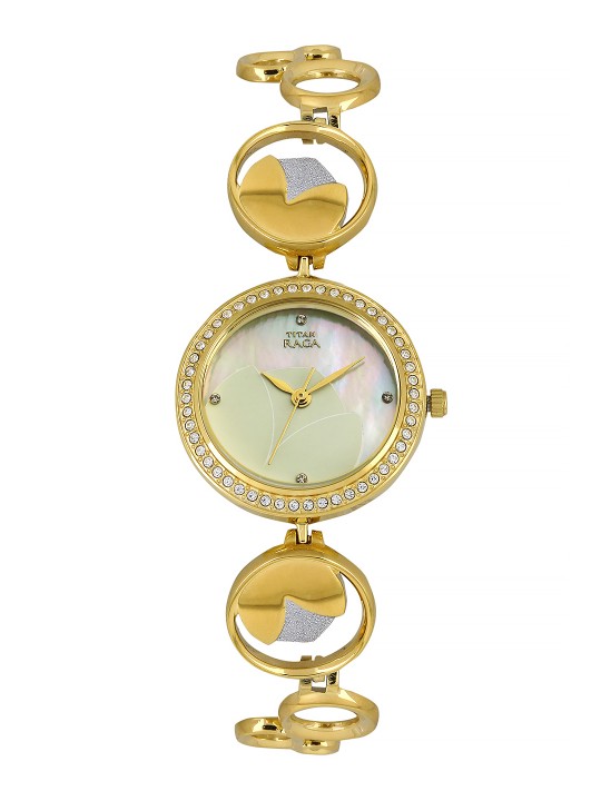Raga Women Pearly-White & Off-White Dial Watch 2539BM01