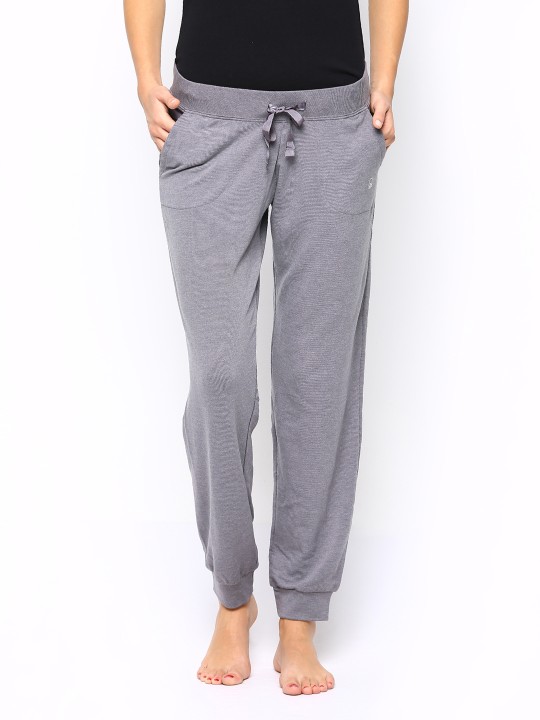 Women Grey Melange Lounge Pants 14P3TRCK301DI XS