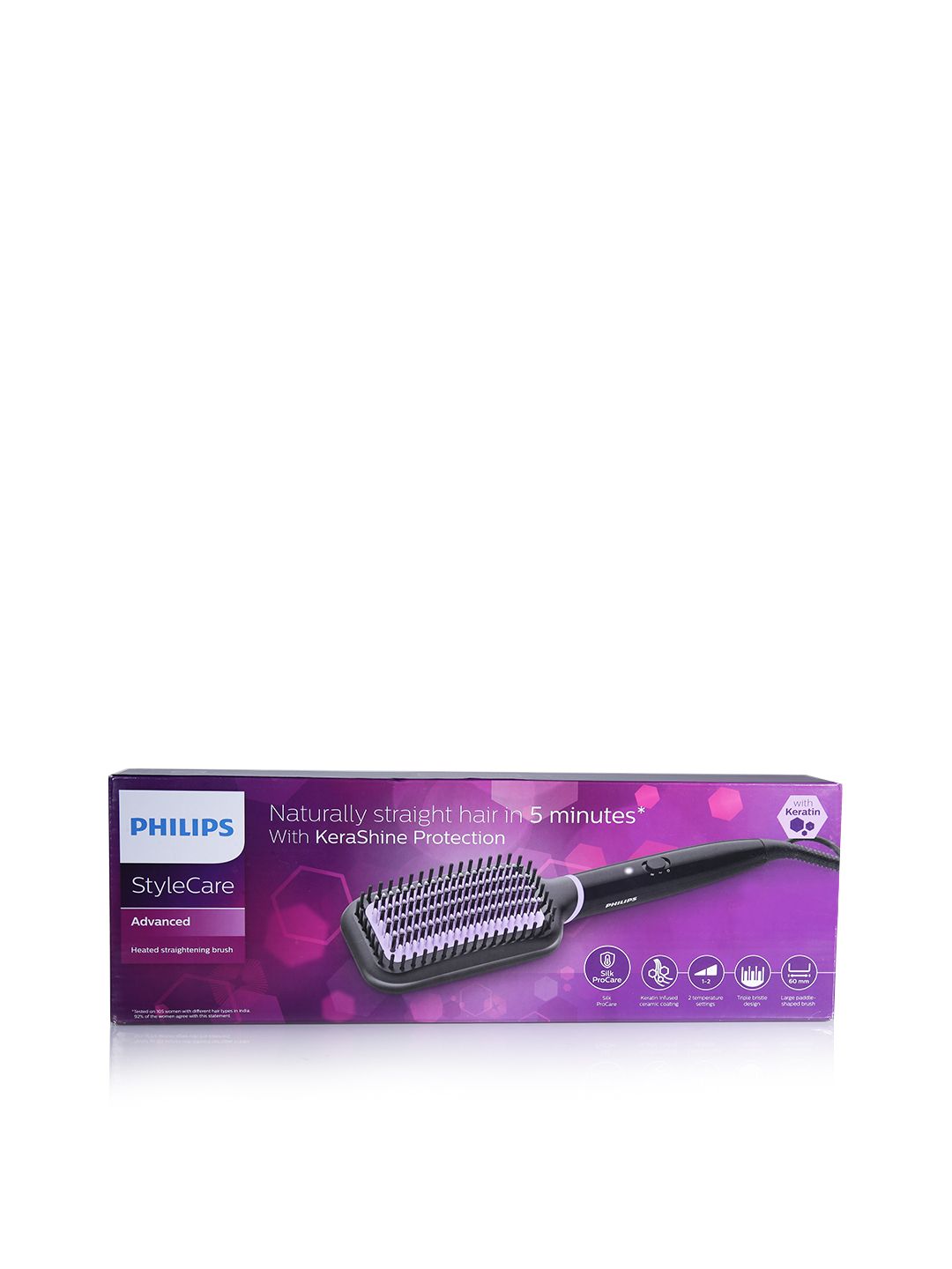 Philips Women Heated Straightening Brush with Thermo Protect Technology BHH880\u002F10 (Image - 3)