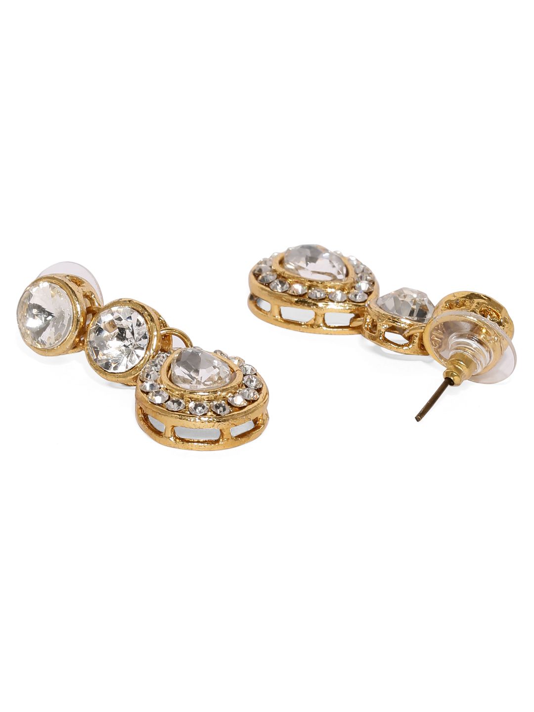 Zaveri Pearls Gold-Plated Studded Ethnic Jewellery Set (Image - 3)