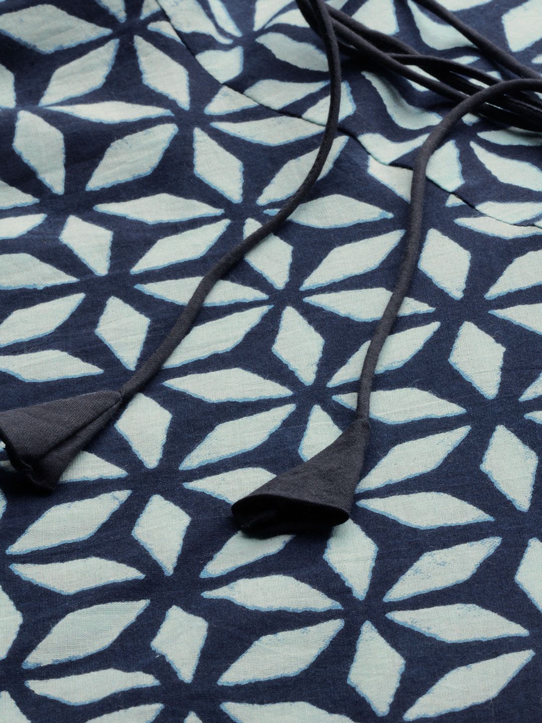 Anouk Women Blue Printed A-Line Kurta (Image - 1)