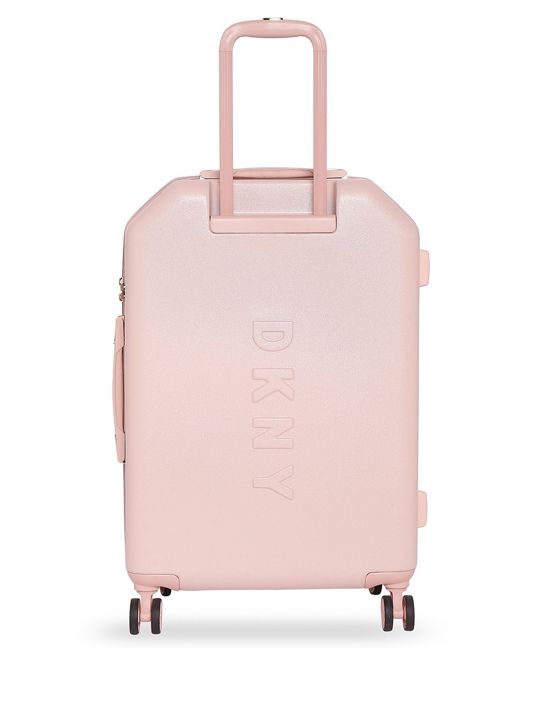 DKNY Unisex Pink Textured Allore Hard-Sided Large Trolley Suitcase (Image - 3)