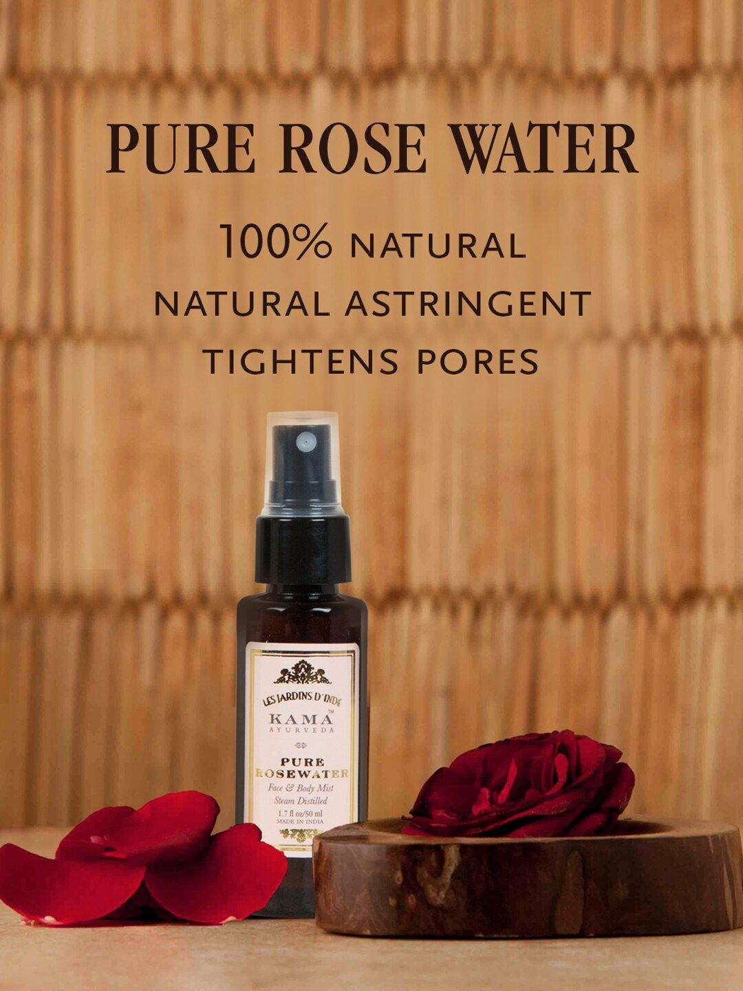 KAMA AYURVEDA Sustainable Unisex Pure Rose Water Face  Body Mist 50 ml (Image - 2)