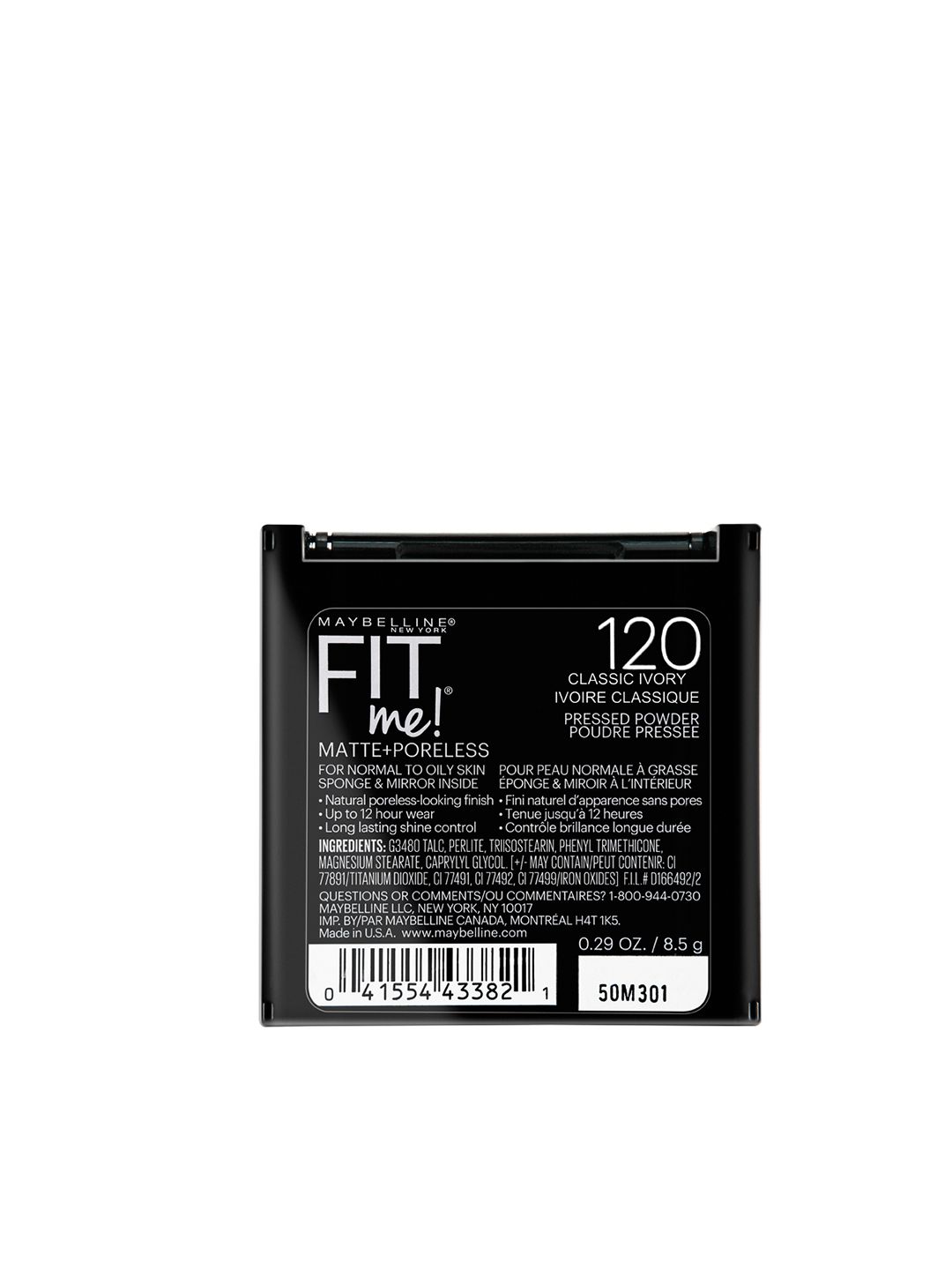 Maybelline New York Fit Me Matte Poreless Powder - Classic Ivory 120 8.5g (Image - 1)