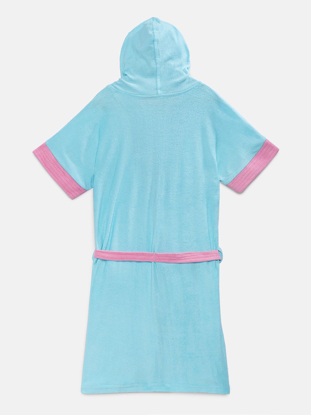 Sand Dune Boys Blue & Pink Hooded Bathrobe (Image - 1)