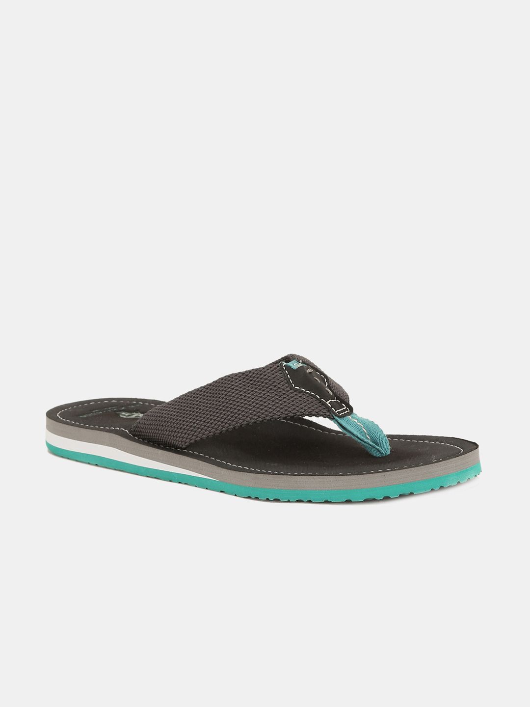 U.S. Polo Assn. Men Black Solid Thong Flip-Flops (Image - 1)
