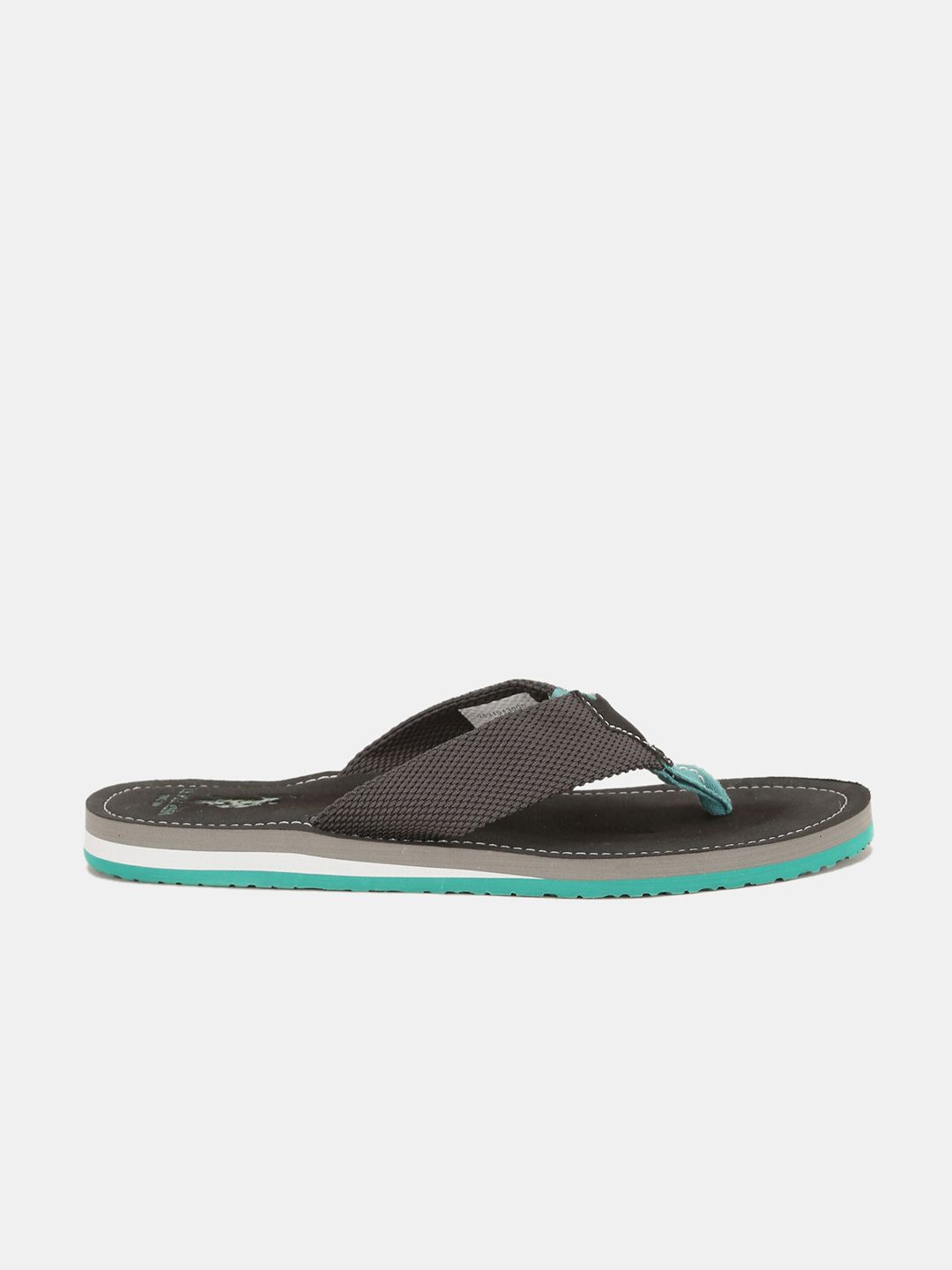 U.S. Polo Assn. Men Black Solid Thong Flip-Flops (Image - 2)