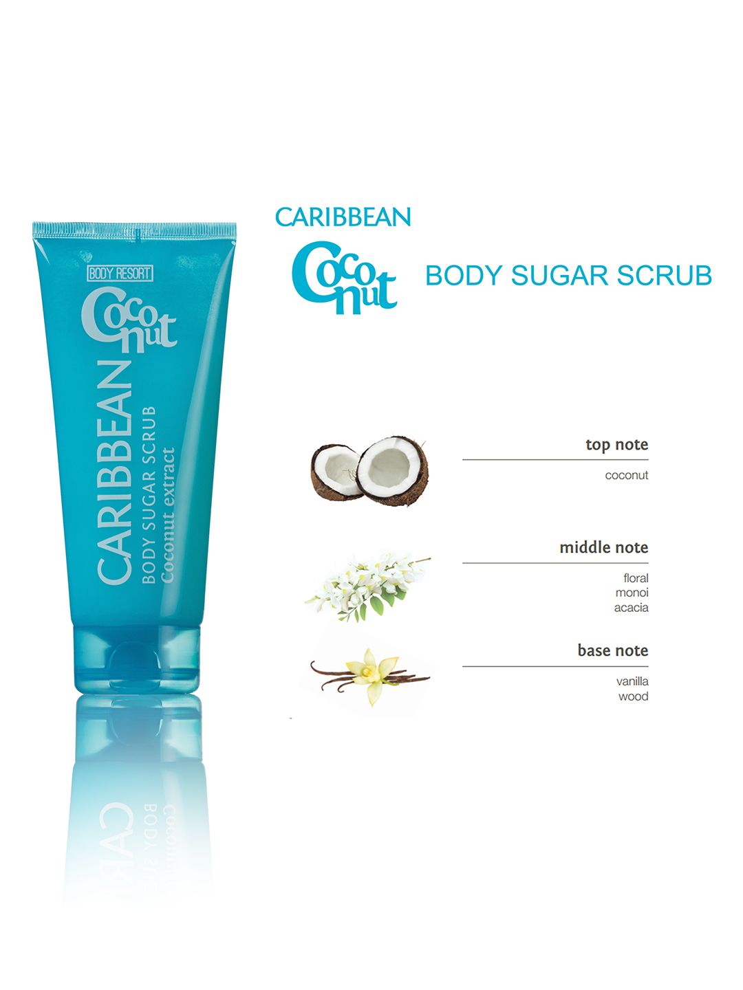 mades Unisex Body Resort Coconut Caribbean Body Sugar Scrub 250 g (Image - 1)