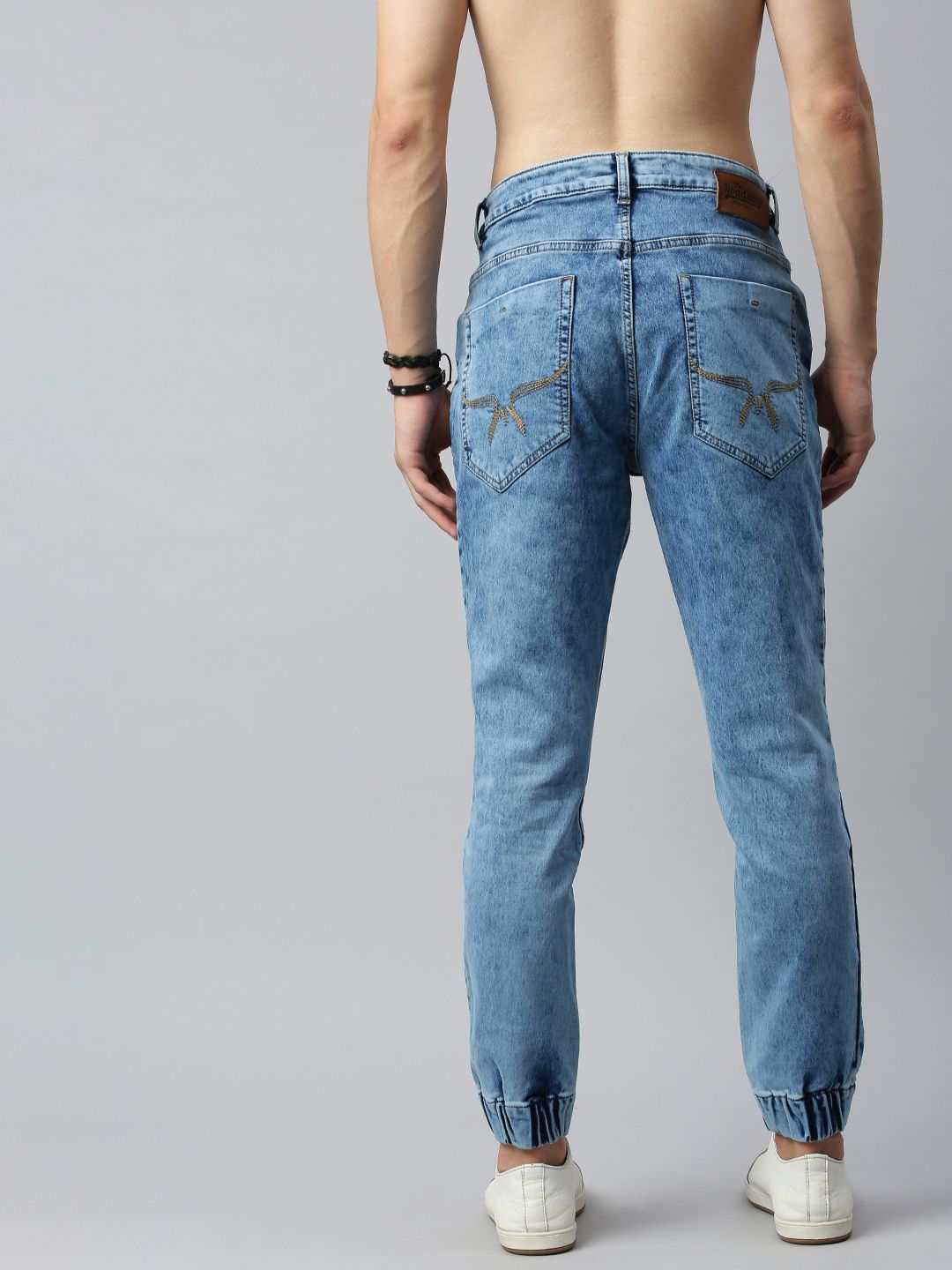 Roadster Men Blue Jogger Fit Mid-Rise Clean Look Stretchable Jeans (Image - 2)
