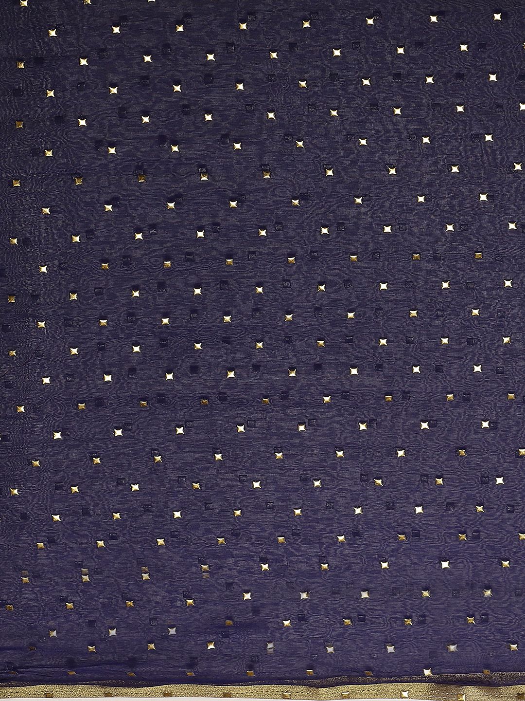 Ishin Navy Blue & Golden Embellished Saree (Image - 2)