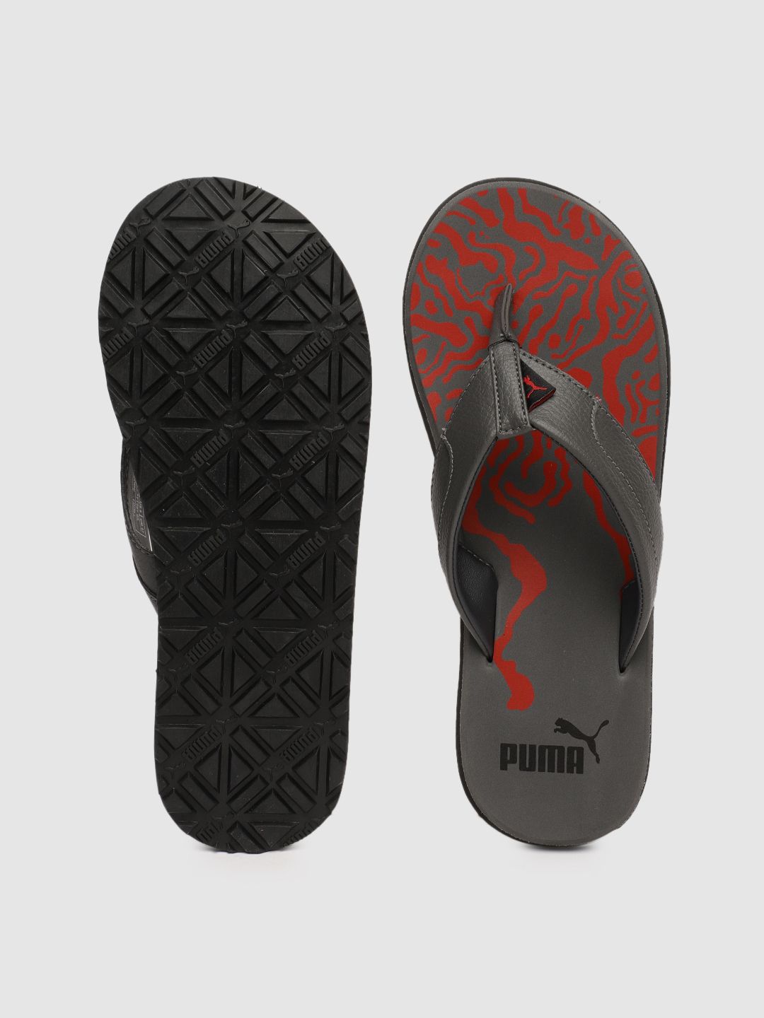 Puma Men Grey Printed Oleum Thong Flip-Flops (Image - 3)