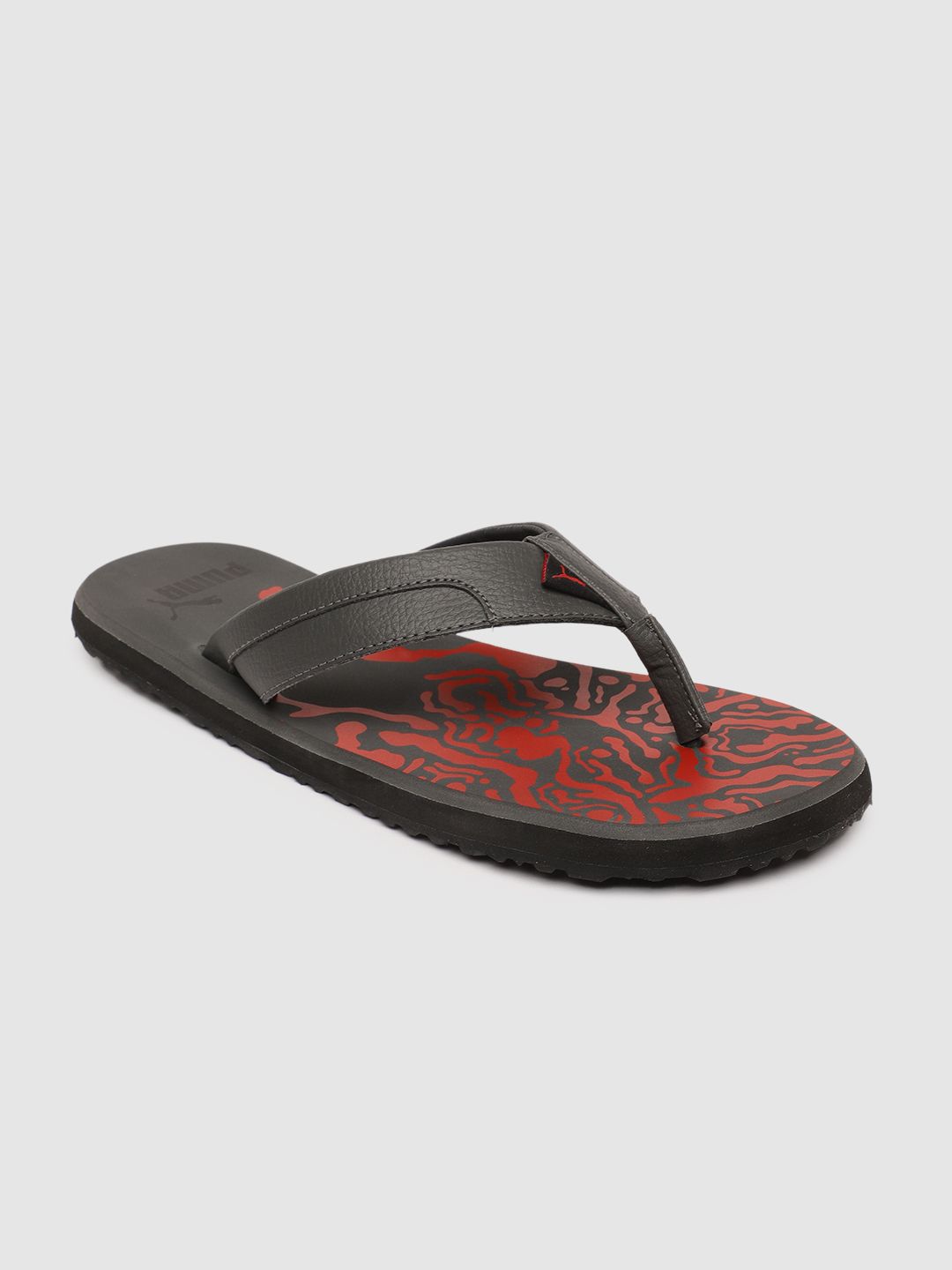 Puma Men Grey Printed Oleum Thong Flip-Flops (Image - 1)