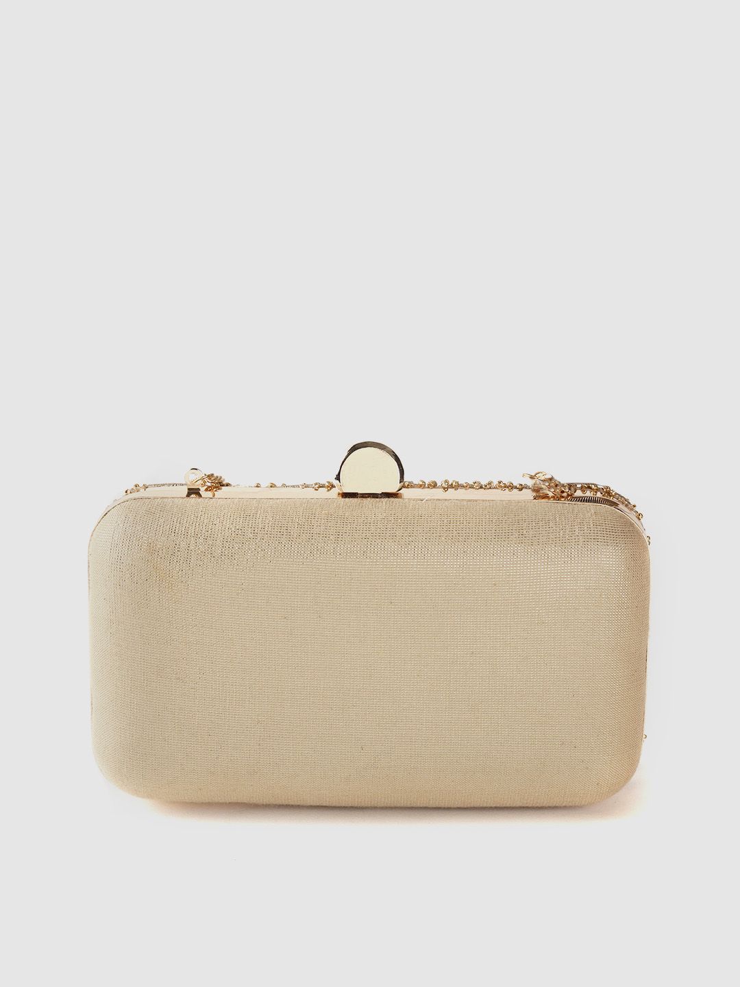 Accessorize Gold-Toned Embellished & Embroidered Box Clutch (Image - 2)