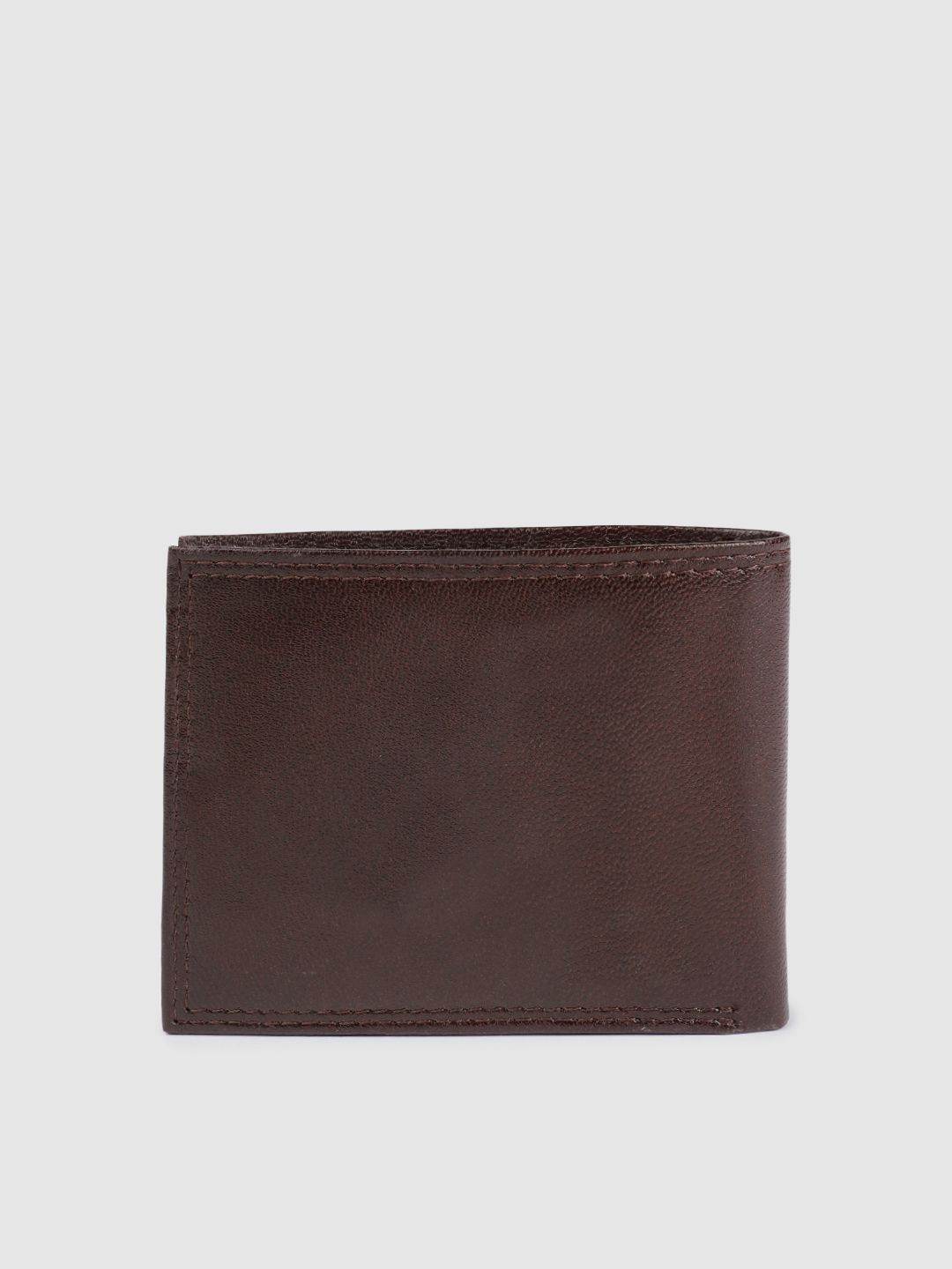 Louis Philippe Men Brown Textured Two Fold Leather Wallet (Image - 1)