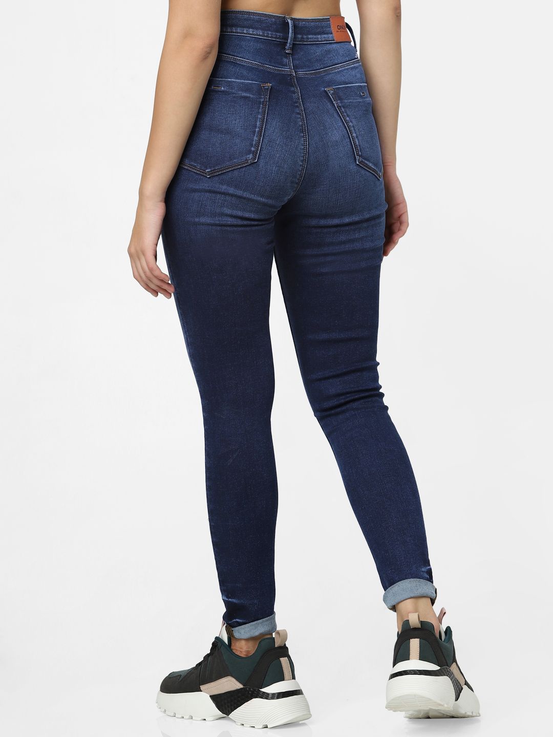 ONLY Women Blue Piper Skinny Fit High-Rise Clean Look Stretchable Jeans (Image - 2)